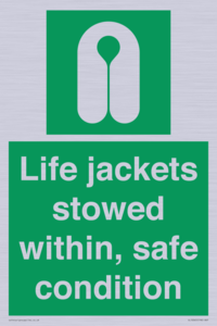 Life jackets stowed within